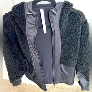 Lululemon textured fleece full zip hoodie jacket, size 4